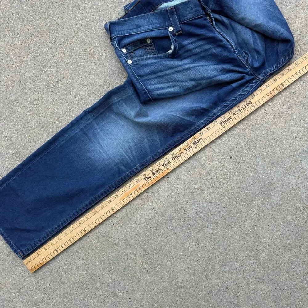 True Religion Slim Fit No Flap Pockets Denim Jeans 42 Dark Wash